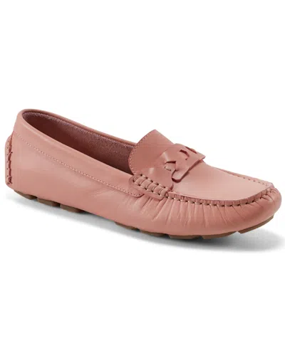 Rockport Blara Loafersdusty Rose Leather Casual Slip-on Flats Gal507 In Dusty Rose Leather