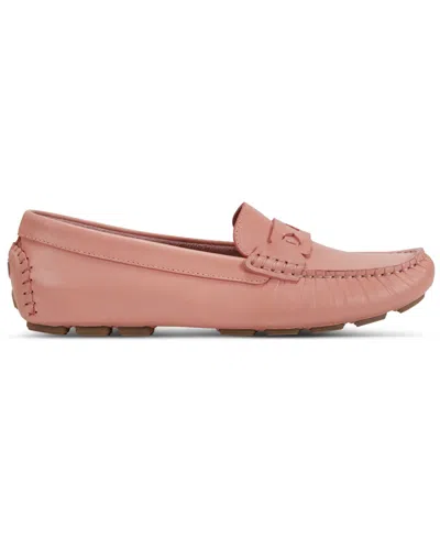 Rockport Blara Loafersdusty Rose Leather Casual Slip-on Flats Gal507 In Dusty Rose Leather