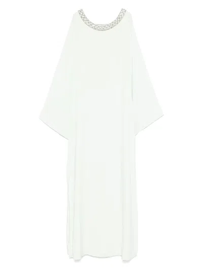 矿石缀饰超长连衣裙