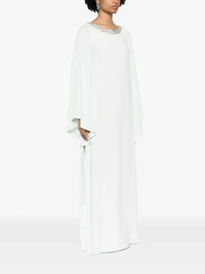 矿石缀饰超长连衣裙