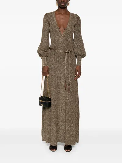 Tom Ford Embellished Metallic Jersey Maxi Dress In Gold