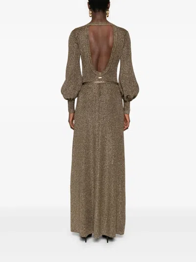 Tom Ford Embellished Metallic Jersey Maxi Dress In Gold