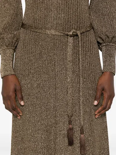 Tom Ford Embellished Metallic Jersey Maxi Dress In Gold