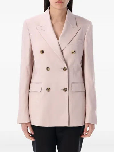 Golden Goose Light Pink Double-breasted Wool Jacket In Pink