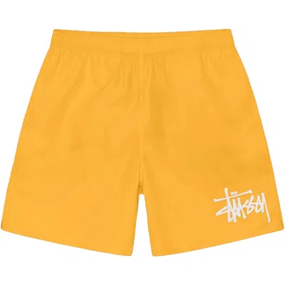 Pre-owned Stussy Big Basic Water Short 'yellow'