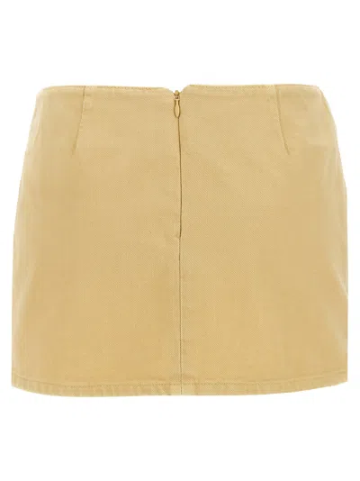 Magda Butrym Mini Length Wrap Detail Skirt In Yellow