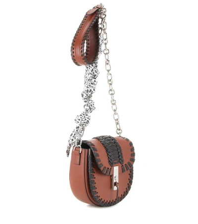 Shop Altuzarra Ghianda Chain Leather Shoulder Bag In Brown