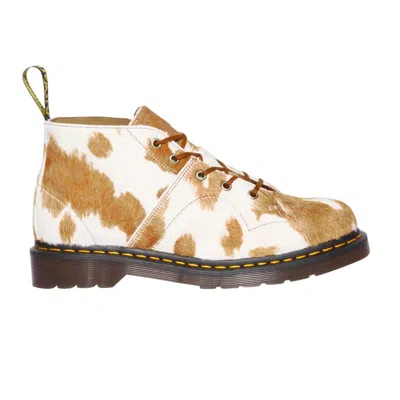 Pre-owned Dr. Martens Church Hair-on Monkey Boot 'cow Print' In Tan