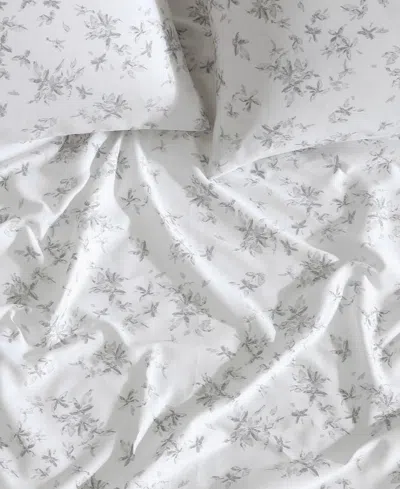 Calvin Klein Printed 300-thread Count Cotton Sateen 4-pc. Sheet Set, Queen In Abstract Floral