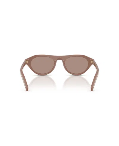 Prada Womens Brown Pr B15s Oval-frame Acetate Sunglasses In Brown