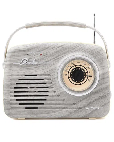 Emerson Portable Retro Radio With Built-in Rechargeable Battery