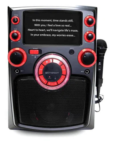 Emerson Portable Bluetooth Karaoke System With 7in Lcd Display