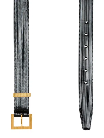 Balmain Leather Belt In Black