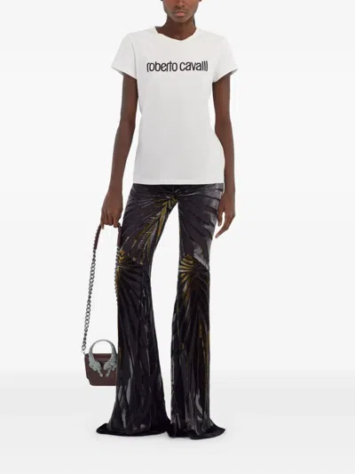 Roberto Cavalli Logo-print T-shirt In White