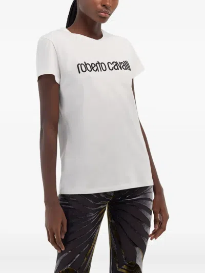 Roberto Cavalli Logo-print T-shirt In White