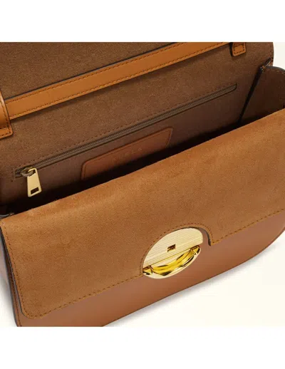 Furla Sfera Brandy Shoulder Bag In Smooth Leather In Brown