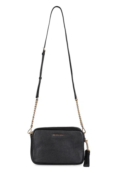 Michael Kors Ginny Leather Crossbody Bag In Black