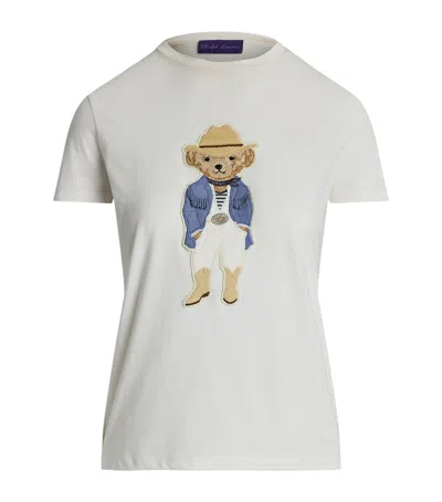 Ralph Lauren Bear Graphic Print Tshirt In White