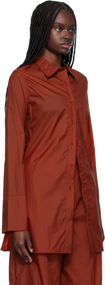 Renaissance Renaissance Red Jill Nylon Shirt In Red