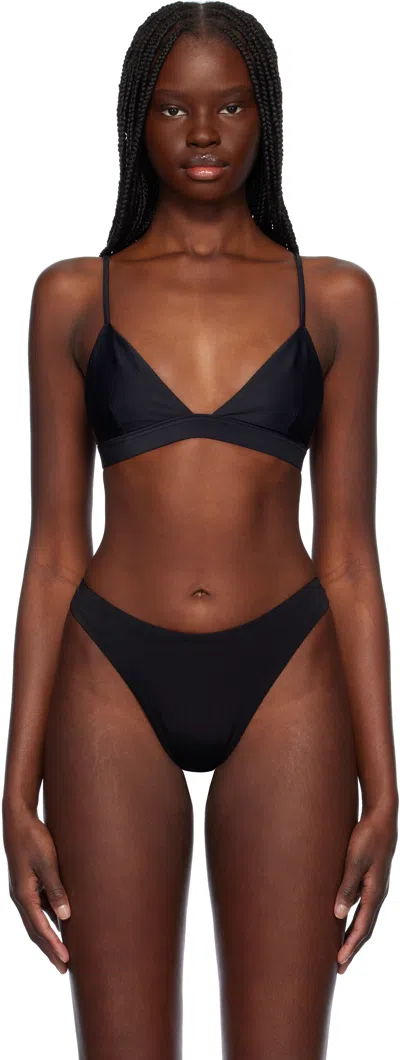 Cdlp Black Triangle Bikini Top In Black