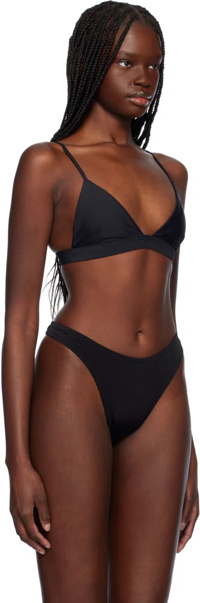 Cdlp Black Triangle Bikini Top In Black