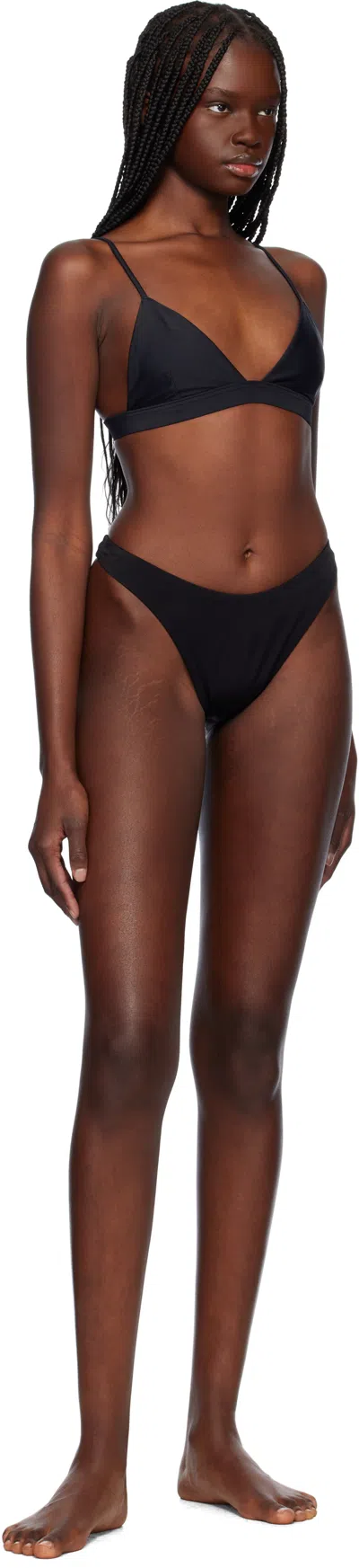 Cdlp Black Triangle Bikini Top In Black