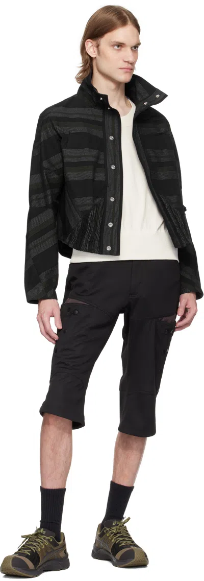 Kiko Kostadinov Inex Snap Shorts In Coal Black / Callist