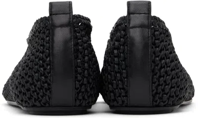 Totême Toteme Woven Leather Ballerina Flat In Black