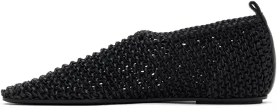 Totême Toteme Woven Leather Ballerina Flat In Black