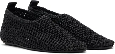 Totême Toteme Woven Leather Ballerina Flat In Black