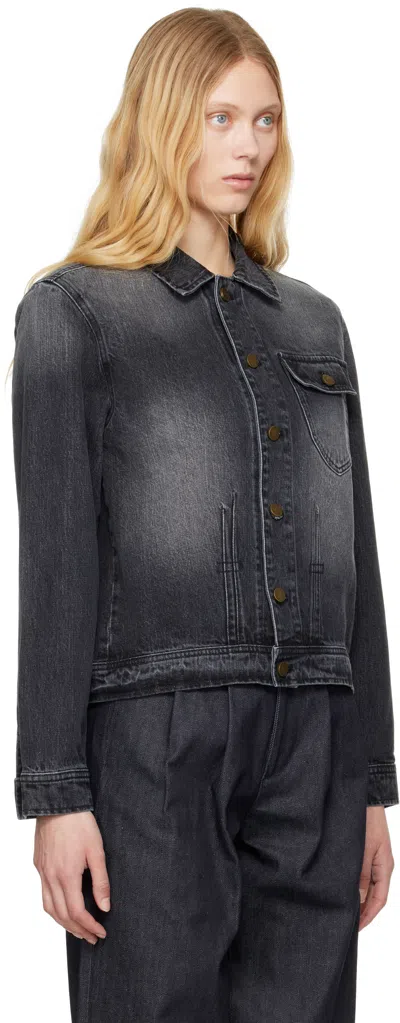 Carter Young Gray David Denim Jacket In Black