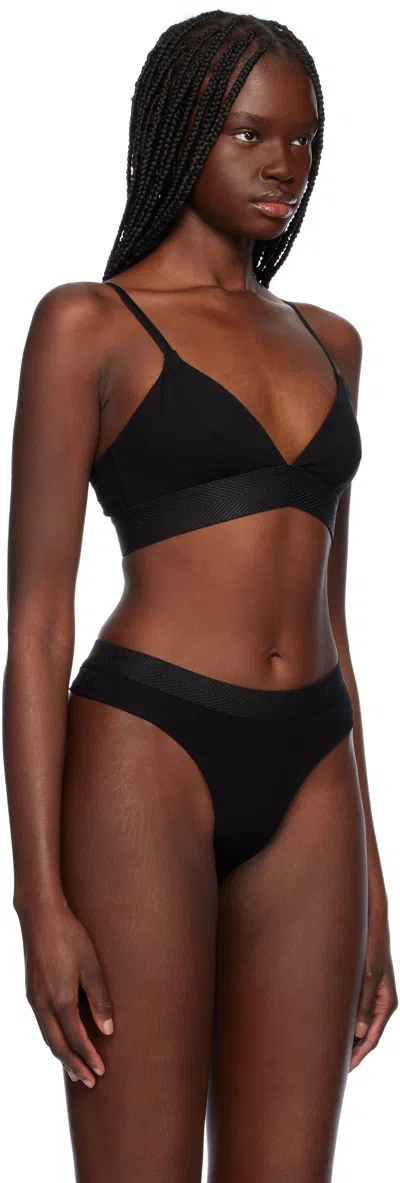 Cdlp Black Triangle Bralette In Black