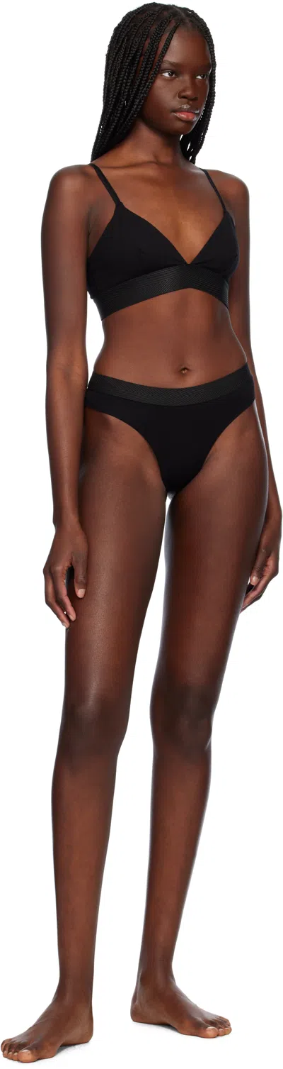 Cdlp Black Triangle Bralette In Black