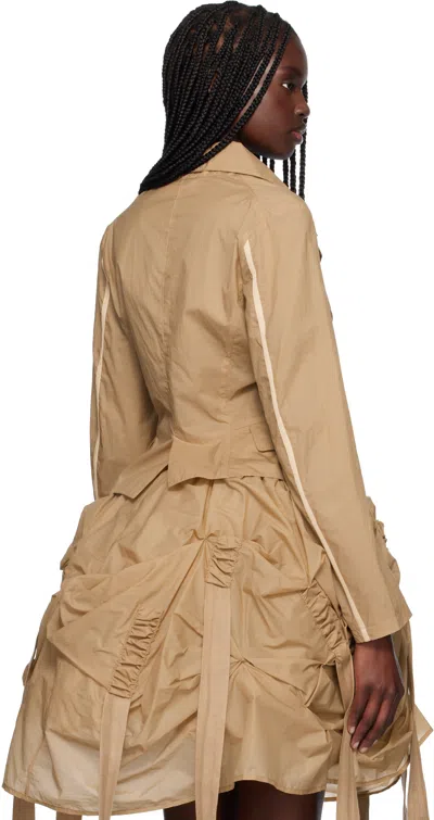 Renaissance Renaissance Beige Tank Double Layer Blazer In Beige