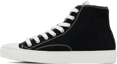 Vivienne Westwood High-top Sneakers With Graphic Emblem And Textured Sole In N401 Black