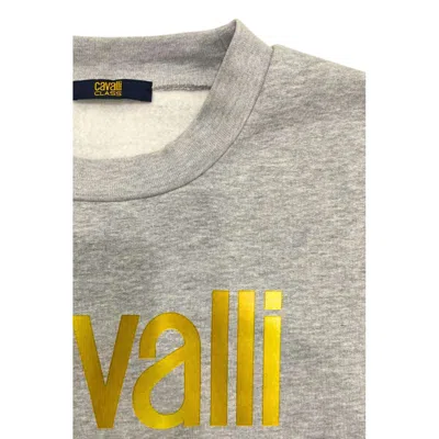 Cavalli Class Gray Polyester Sweater In Gray
