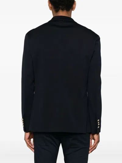 Eleventy Double-breasted Blazer In Blue