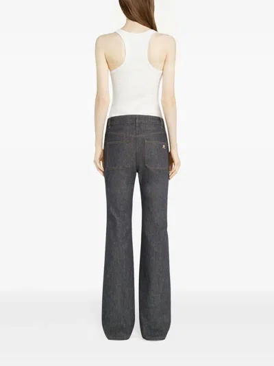 Courrèges Bootcut Jeans In Gray
