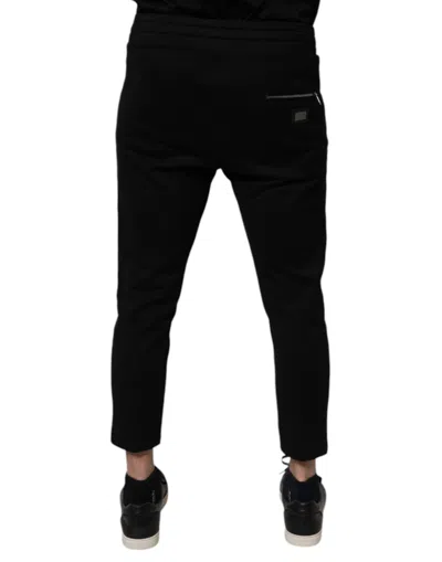Pre-owned Dolce & Gabbana Black Cotton Jogger Jogging Men's Pants ()