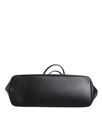 Pre-owned Dolce & Gabbana Black Crystal Leather Shopping Women Tote Women's Bag ()