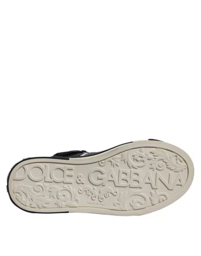 Dolce & Gabbana Calfskin 2.zero Custom High-top Sneakers With Contrasting Details In Black | Silver