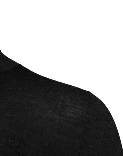 Pre-owned Dolce & Gabbana Black Wool Turtleneck Pullover Men's Sweater ()