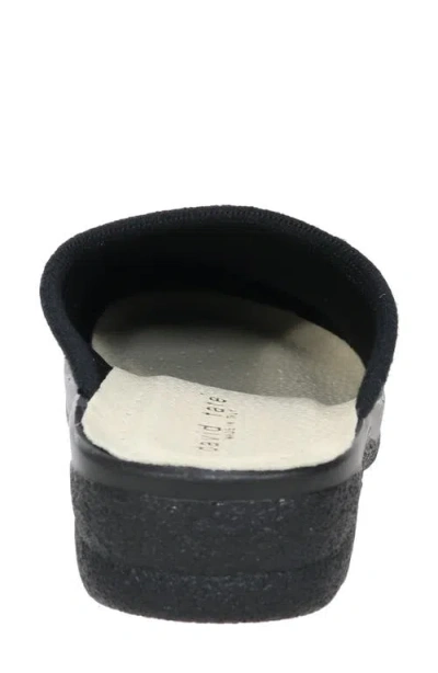 David Tate Electra Clog In Black Stretch Snake