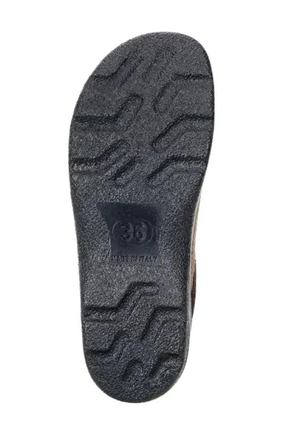 David Tate Electra Clog In Taupe Stretch Snake