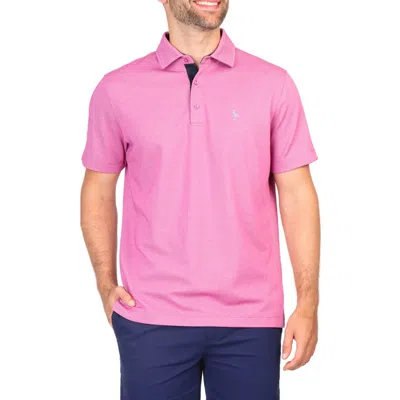Tailorbyrd Solid Modal Polo In Raspberry