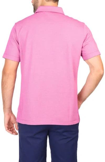 Tailorbyrd Solid Modal Polo In Raspberry