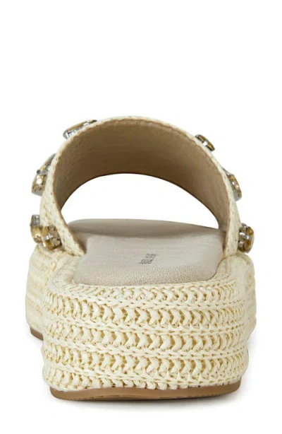 Azalea Wang Baste Platform Slide Sandal In Beige
