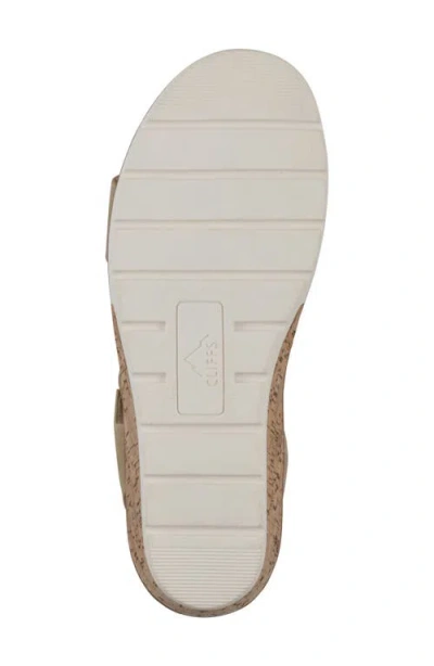 Cliffs By White Mountain Women's Tinnley Wedge Slip-on Sandals In Natural Nubuck