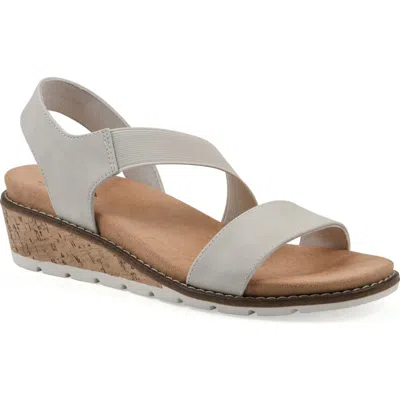 Cliffs By White Mountain Tinnley Wedge Sandal In Ice Nubuck