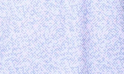 Tailorbyrd Abstract Print Performance Polo In Blue